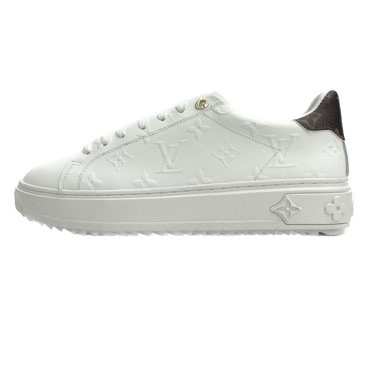 Louis Vuitton Time Out Debossed Monogram Leather White (1) - newkick.cc